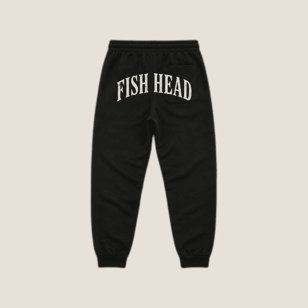 Black Fish Head Sweatpants